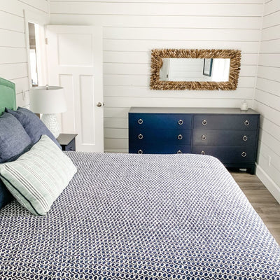 Bedding Tyler Indigo Quilt by Annie Selke