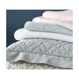 Bedding Washed Linen Quilted Shams Sky