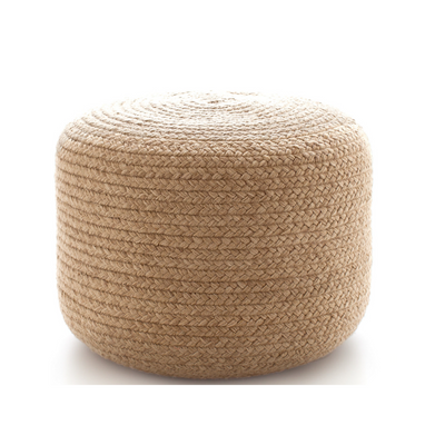 Indoor/Outdoor Pouf - Braided Natural