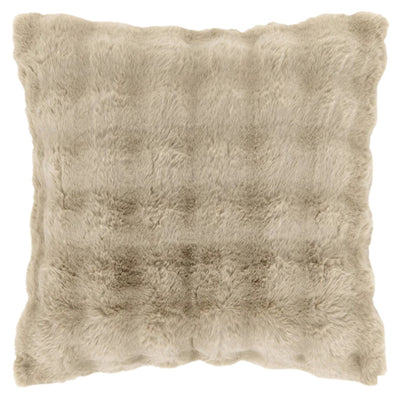 Fab Faux Fur Accent Pillow - Sand