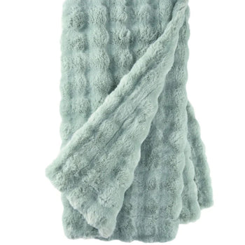 Fab Faux Fur Throw Blanket - Mineral