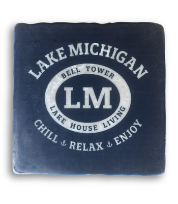 Lake Michigan Marble Coaster