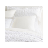 Bedding Washed Linen Quilted Shams White