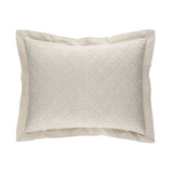 Bedding Washed Linen Quilted Shams Natural