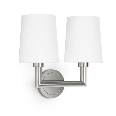 Southern Living Legend Double Arm Sconce Polished Nickel
