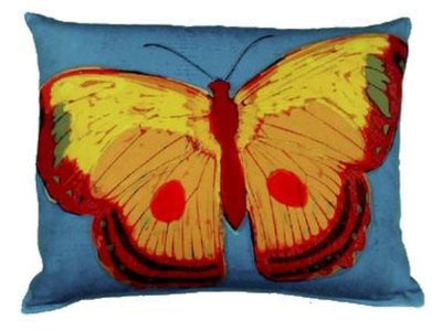 Outdoor Butterfly Accent Pillow - Teal