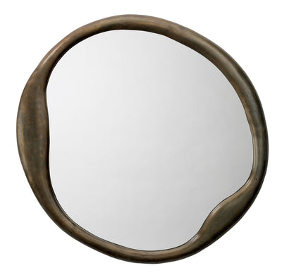 Round Mirror Antique Brass