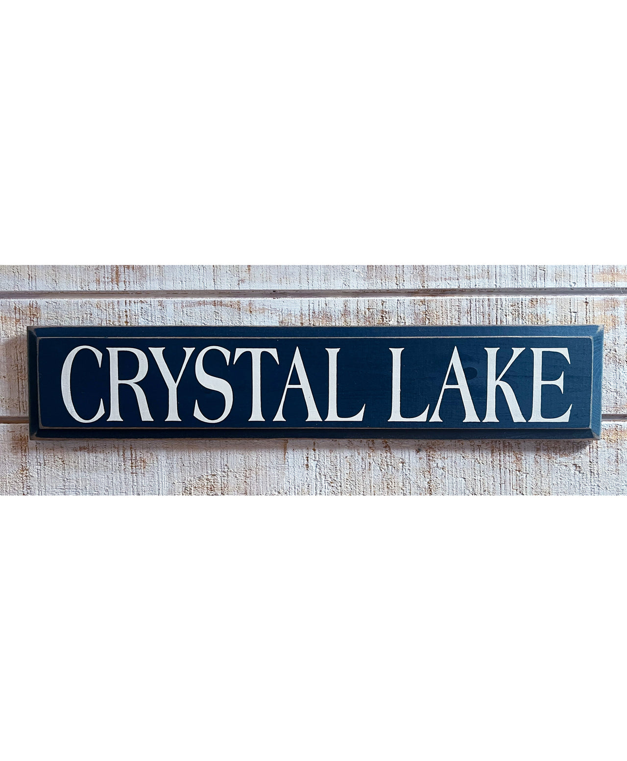 Crystal Lake Wooden Sign