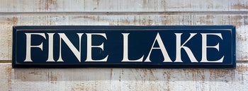 Fine Lake Wooden Sign