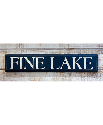 Fine Lake Wooden Sign