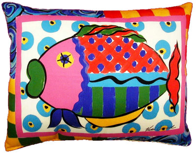 Pillow Swing Fun Stripe & Fish Pillow