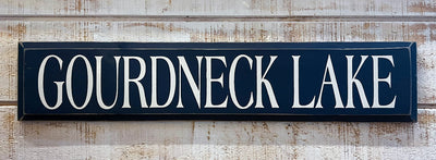 Gourdneck Lake Wooden Sign