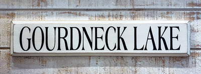 Gourdneck Lake Wooden Sign