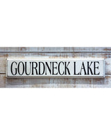 Gourdneck Lake Wooden Sign