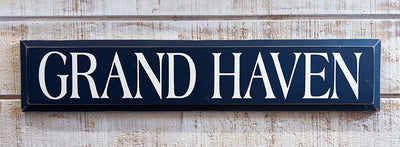 Grand Haven Wooden Sign