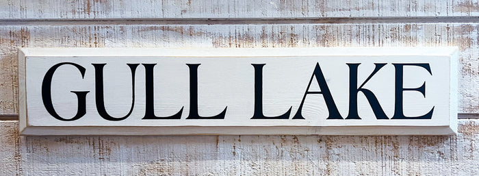 Gull Lake Wooden Sign