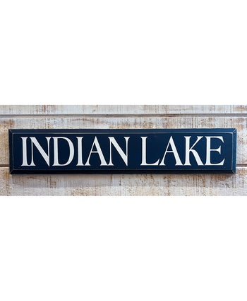 Indian Lake Wooden Sign