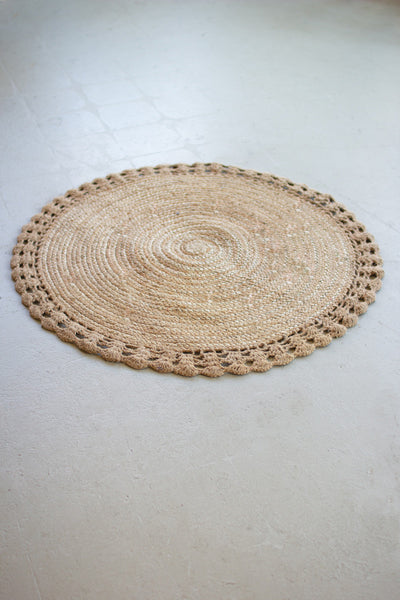 3ft Woven Round Jute Rug