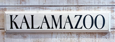 Kalamazoo Wooden Sign