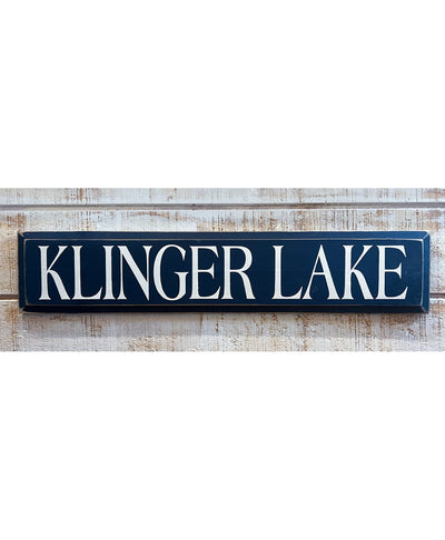 Klinger Lake Wooden Sign