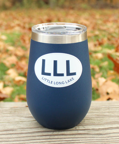 Little Long Lake 12oz. Wine Tumbler – Blue