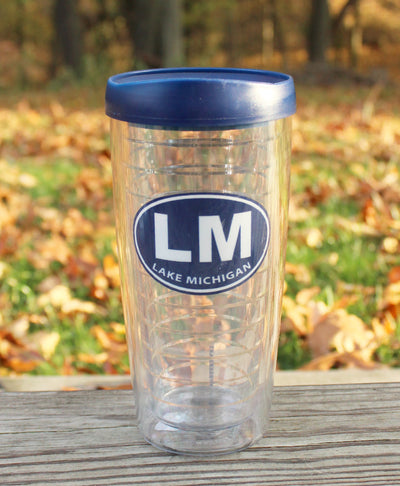 Lake Michigan 16oz Insulated Tumbler with lid, 2 or 4 packs