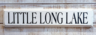 Little Long Lake Wooden Sign
