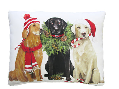 Holiday Dogs Outdoor Accent Pillow
