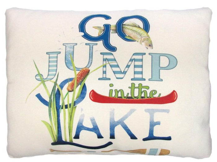 Outdoor Go Jump In The Lake Accent Pillow