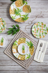 Outdoor Dishes - Aloha/Pineapple Salad Plates set of 4