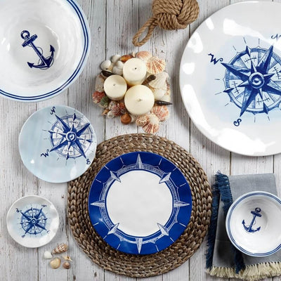 Outdoor Dishes - Nautical Portsmouth Appetizer Plates set of 4