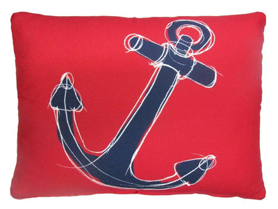 Nautical Anchor Outdoor Accent Pillow