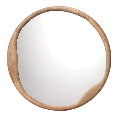 Organic Round Mirror Wood