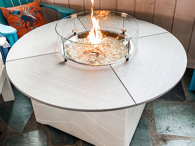 Seaside Casual Aura Round Fire Table