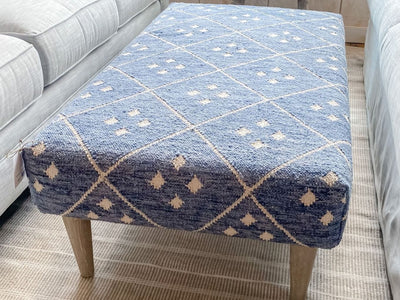 Kota Indigo Rug Ottoman