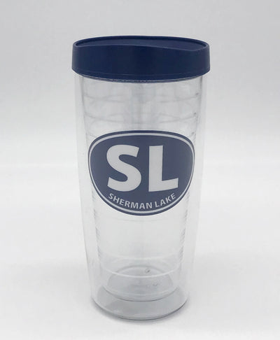 Sherman Lake 16oz Insulated Tumbler with lid, 2 or 4 Packs
