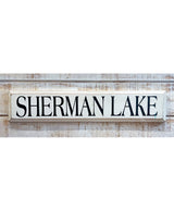 Sherman Lake Wooden Sign