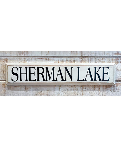 Sherman Lake Wooden Sign