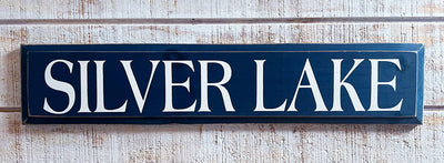 Silver Lake Wooden Sign