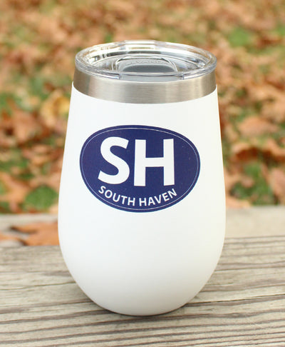 South Haven 12oz. Wine Tumbler – White