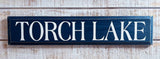 Torch Lake Wooden Sign