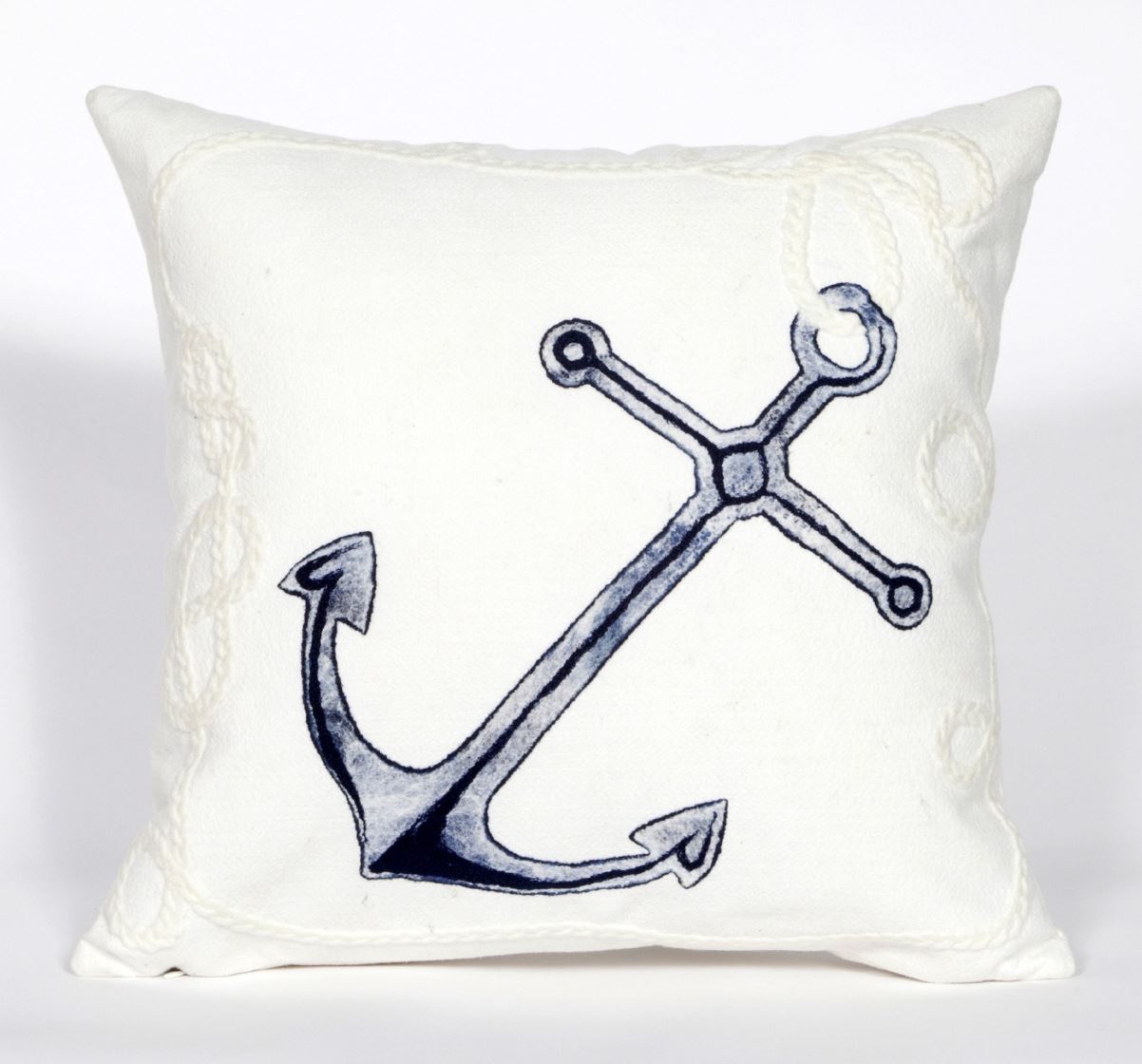 Coastal Anchor Pillow White