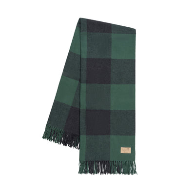 Italian Throw Blanket - Pine & Charcoal Buffalo Check