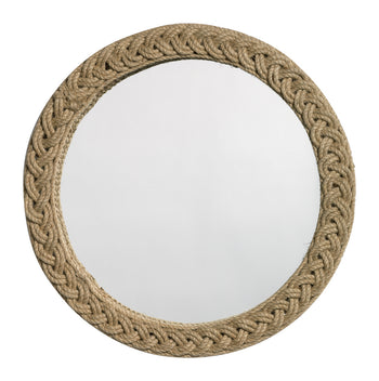 Braided Round Jute Mirror