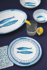 Outdoor Dishes - Santorini Fish Design Dinner Plate 11" set of 4