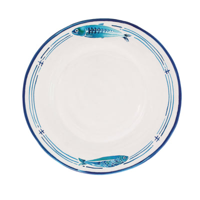 Outdoor Dishes - Santorini Fish Design Dinner Plate 11" set of 4