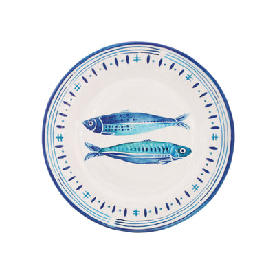 Outdoor Dishes - Santorini Fish Design Salad Plate 9