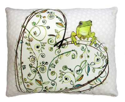 Frog Graphic Outdoor Accent Pillow