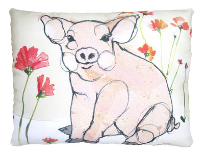 Cute Pig Outdoor Accent Pillow